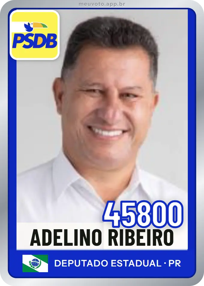 Carta de Adelino Ribeiro, número 45800, PSDB