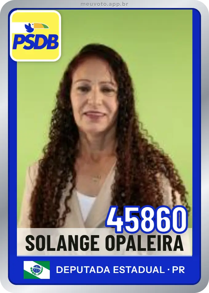 Carta de Solange Opaleira, número 45860, PSDB