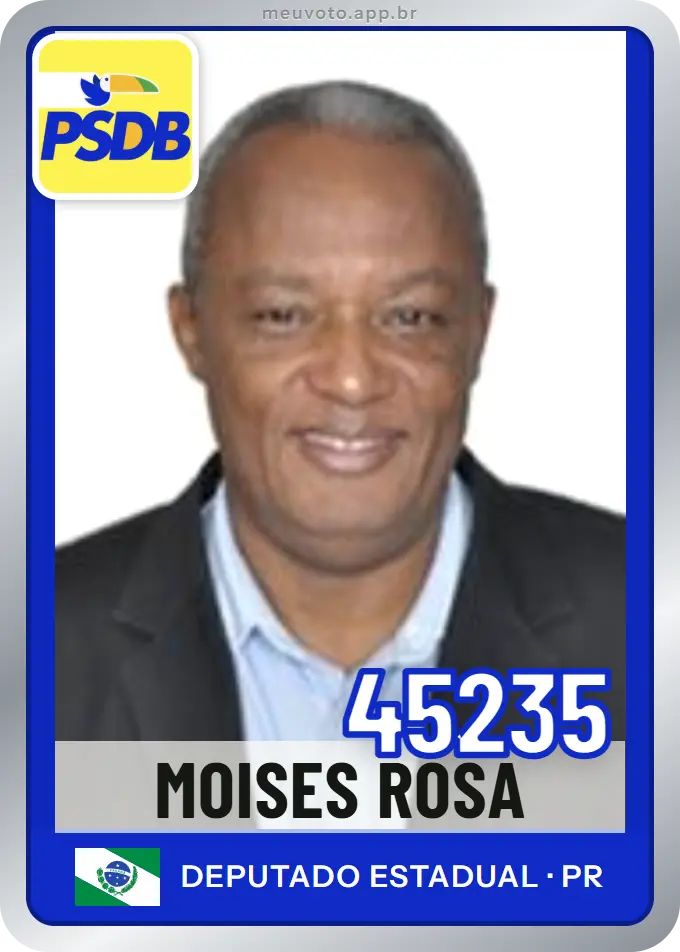 Carta de Moises Rosa, número 45235, PSDB
