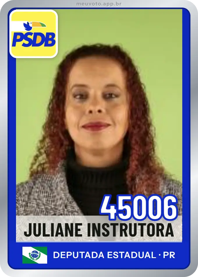 Carta de Juliane Instrutora, número 45006, PSDB