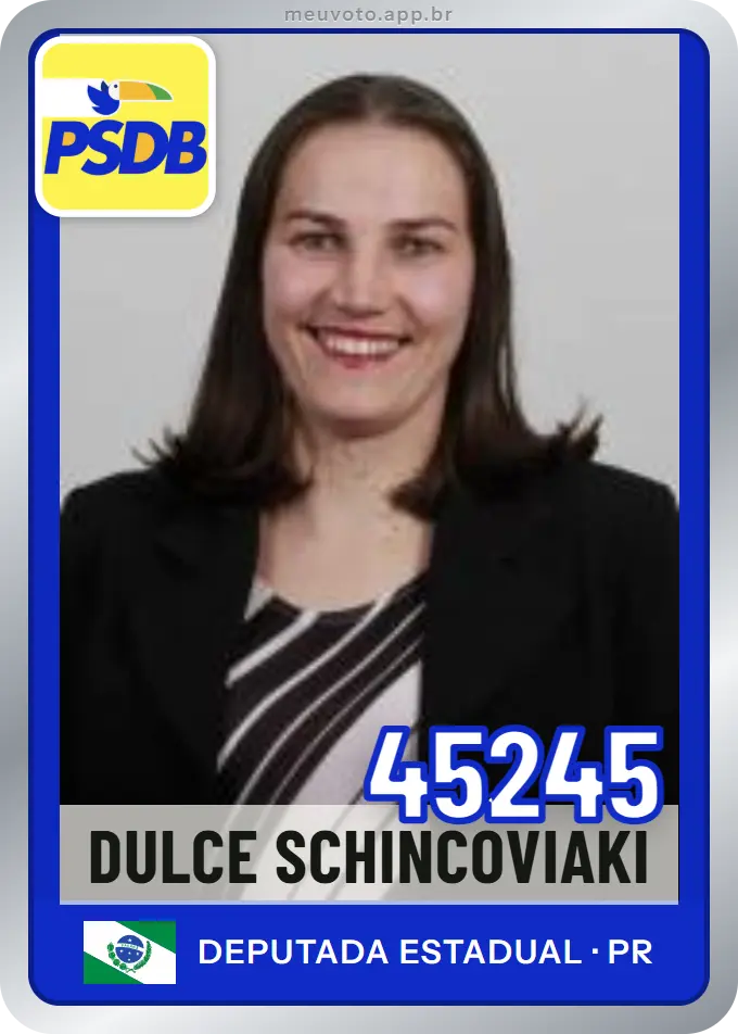 Carta de Dulce Schincoviaki, número 45245, PSDB