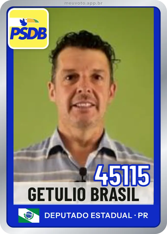 Carta de Getulio Brasil, número 45115, PSDB