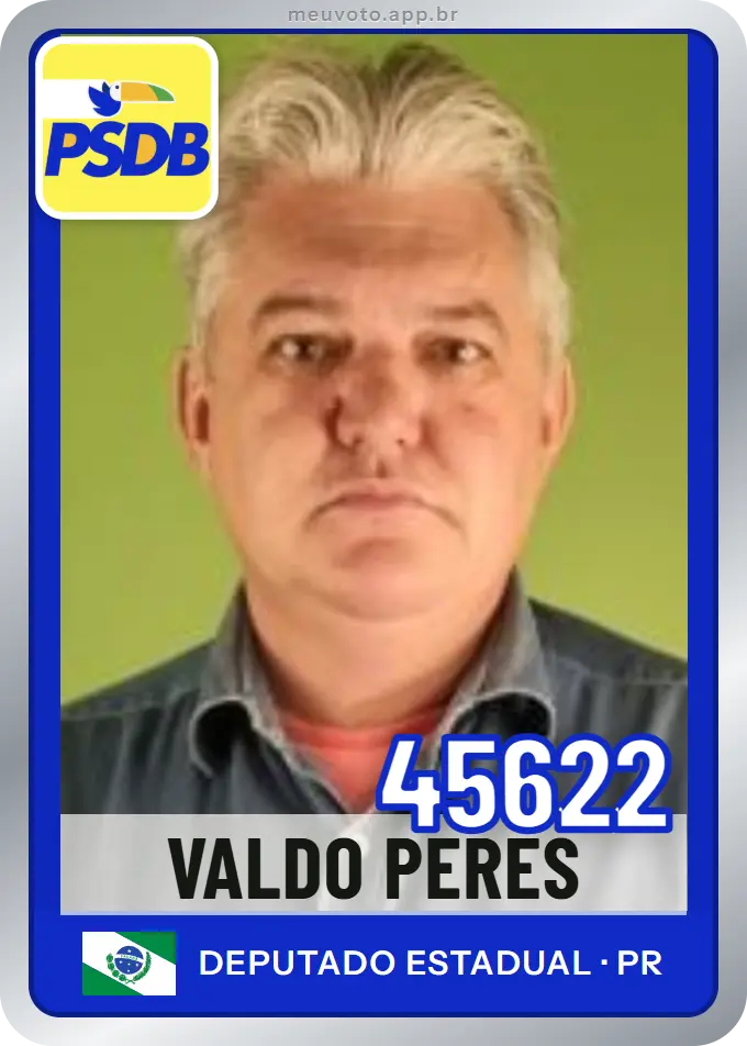 Carta de Valdo Peres, número 45622, PSDB