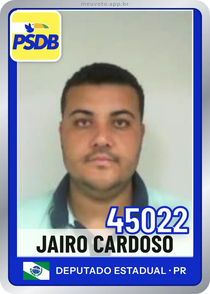 Carta de Jairo Cardoso, número 45022, PSDB