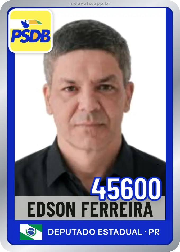 Carta de Edson Ferreira, número 45600, PSDB