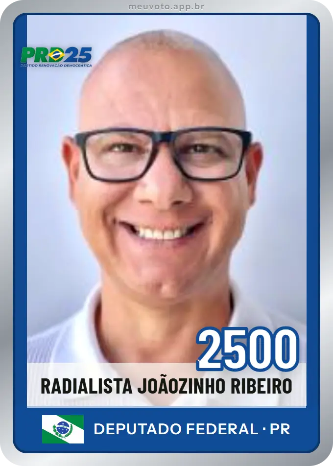 Carta de Radialista Joãozinho Ribeiro, número 2500, PRD