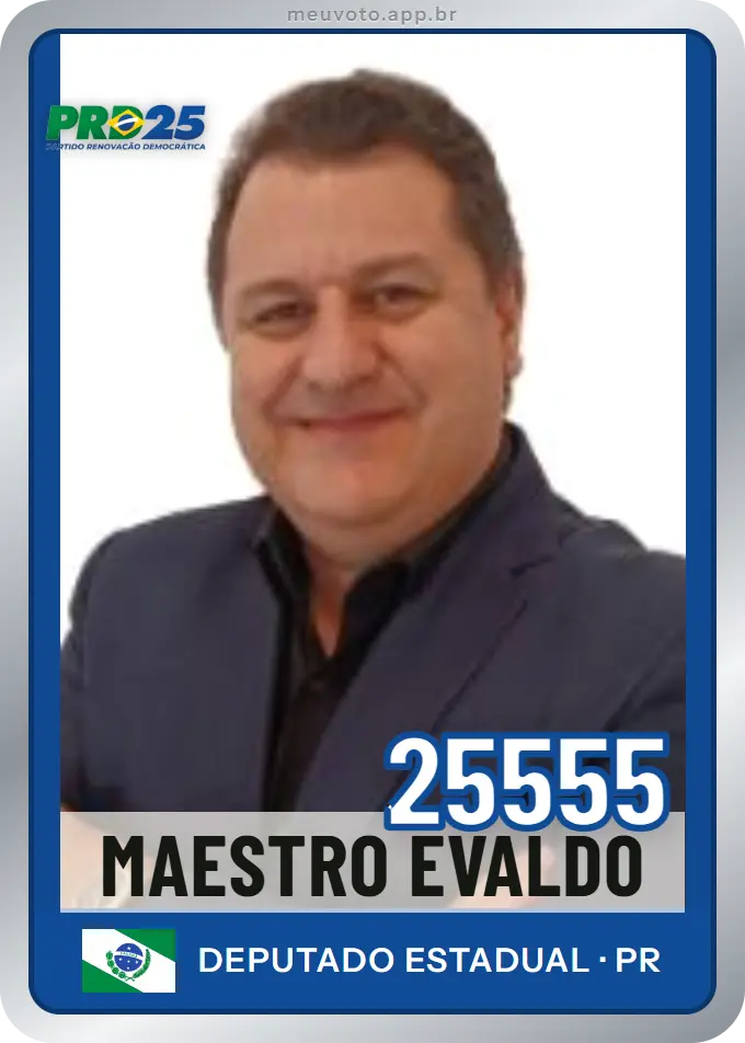 Carta de Maestro Evaldo, número 25555, PRD
