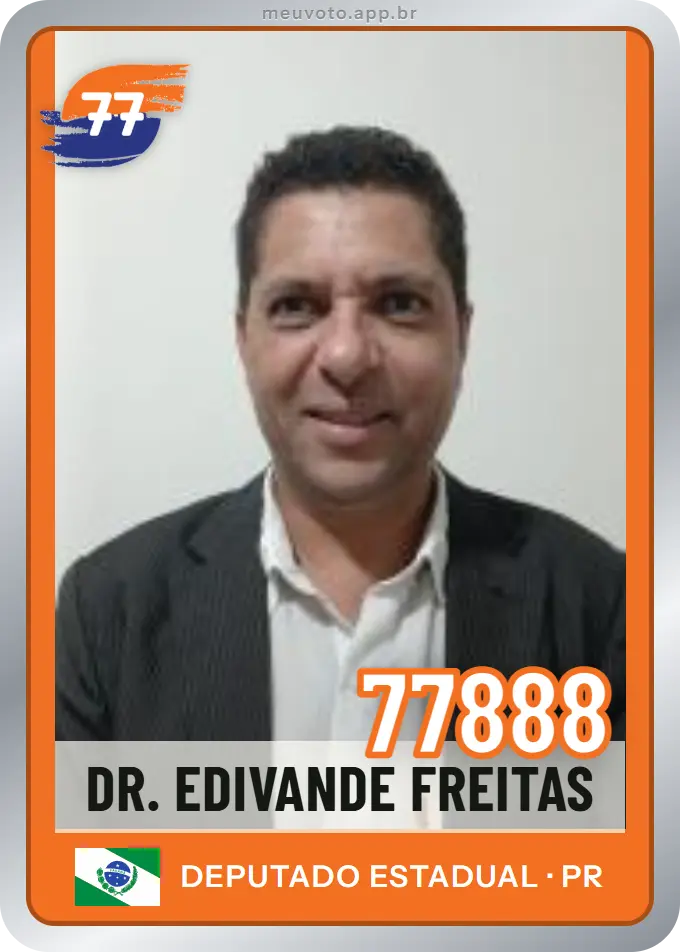 Carta de Dr. Edivande Freitas, número 77888, Solidariedade