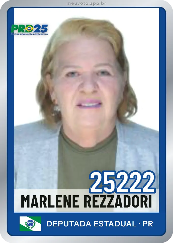 Carta de Marlene Rezzadori, número 25222, PRD