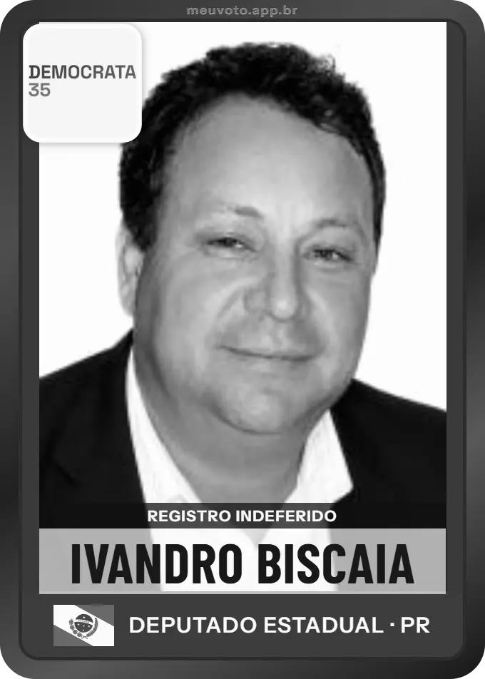 Carta de Ivandro Biscaia, Democrata. Teve o registro indeferido pelo TSE e não vai à urna.