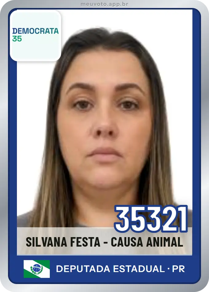 Carta de Silvana Festa - Causa Animal, número 35321, Democrata