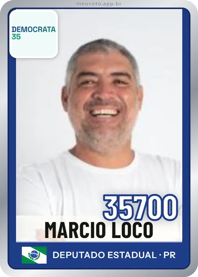 Carta de Marcio Loco, número 35700, Democrata