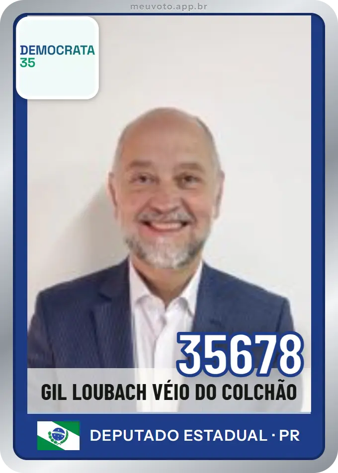 Carta de Gil Loubach Véio do Colchão, número 35678, Democrata
