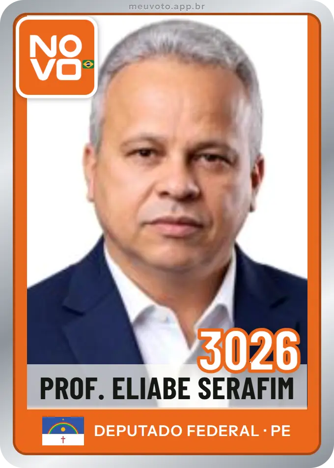 Carta de Prof. Eliabe Serafim, número 3026, Novo