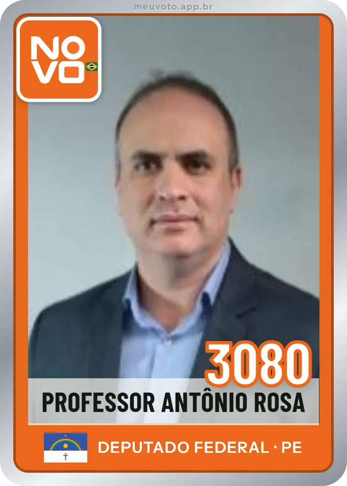 Carta de Professor Antônio Rosa, número 3080, Novo