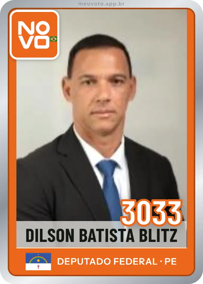Carta de Dilson Batista Blitz, número 3033, Novo