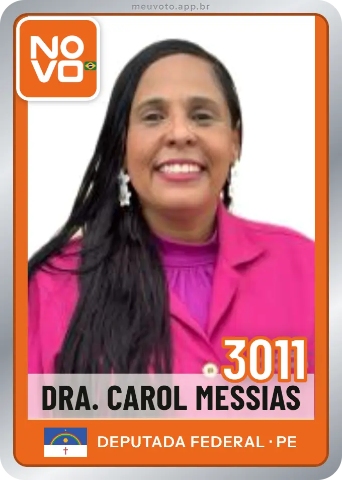 Carta de Dra. Carol Messias, número 3011, Novo