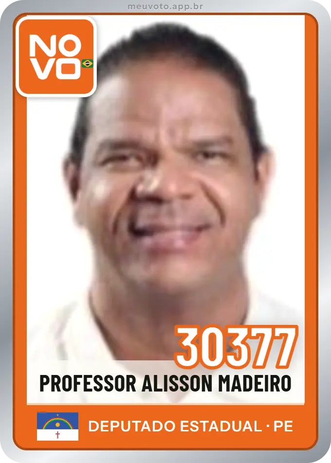 Carta de Professor Alisson Madeiro, número 30377, Novo