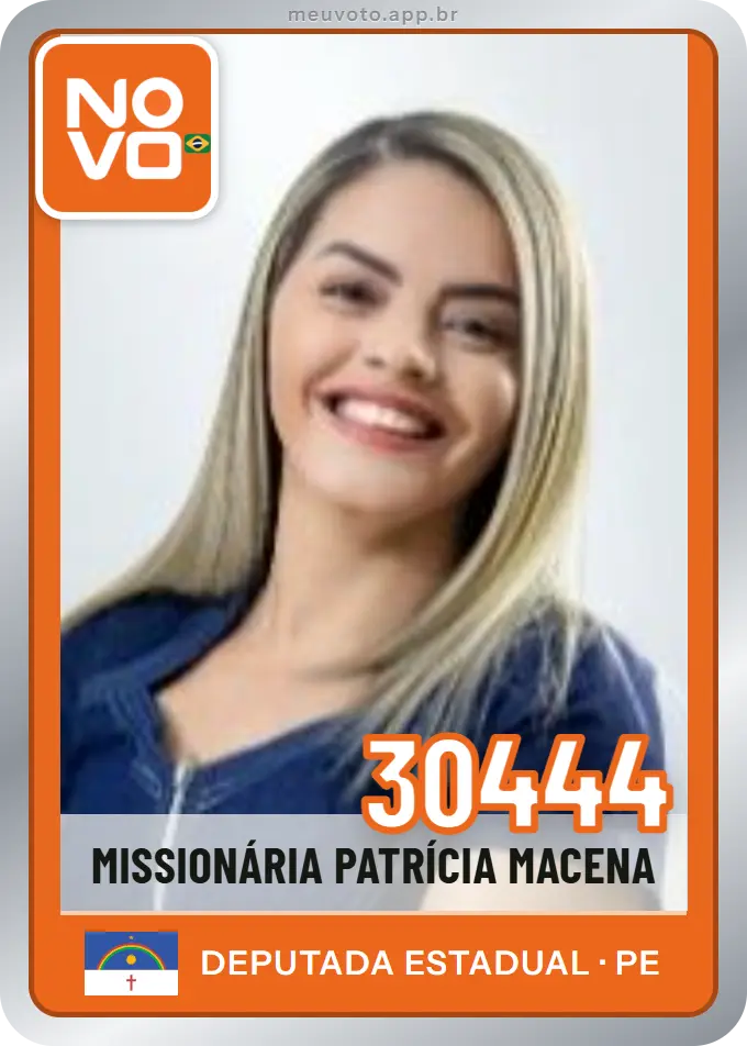 Carta de Missionária Patrícia Macena, número 30444, Novo