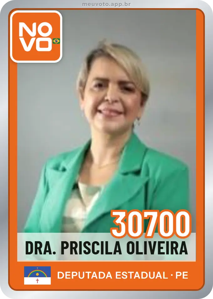Carta de Dra. Priscila Oliveira, número 30700, Novo