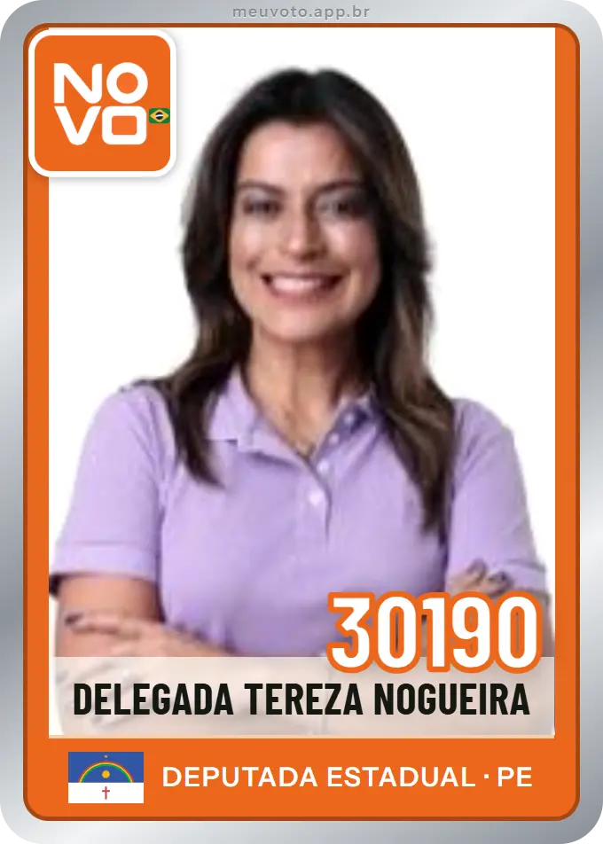 Carta de Delegada Tereza Nogueira, número 30190, Novo