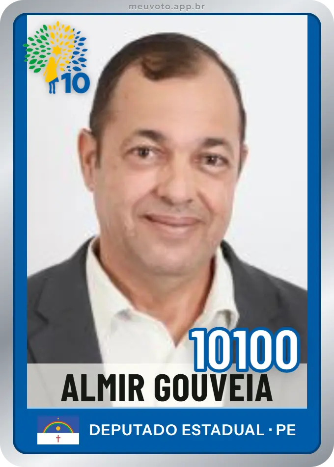 Carta de Almir Gouveia, número 10100, Republicanos