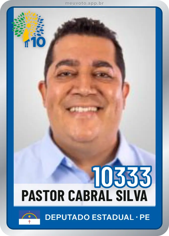 Carta de Pastor Cabral Silva, número 10333, Republicanos