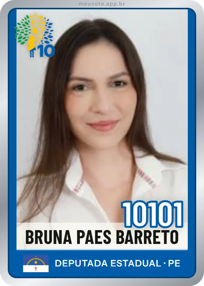 Carta de Bruna Paes Barreto, número 10101, Republicanos