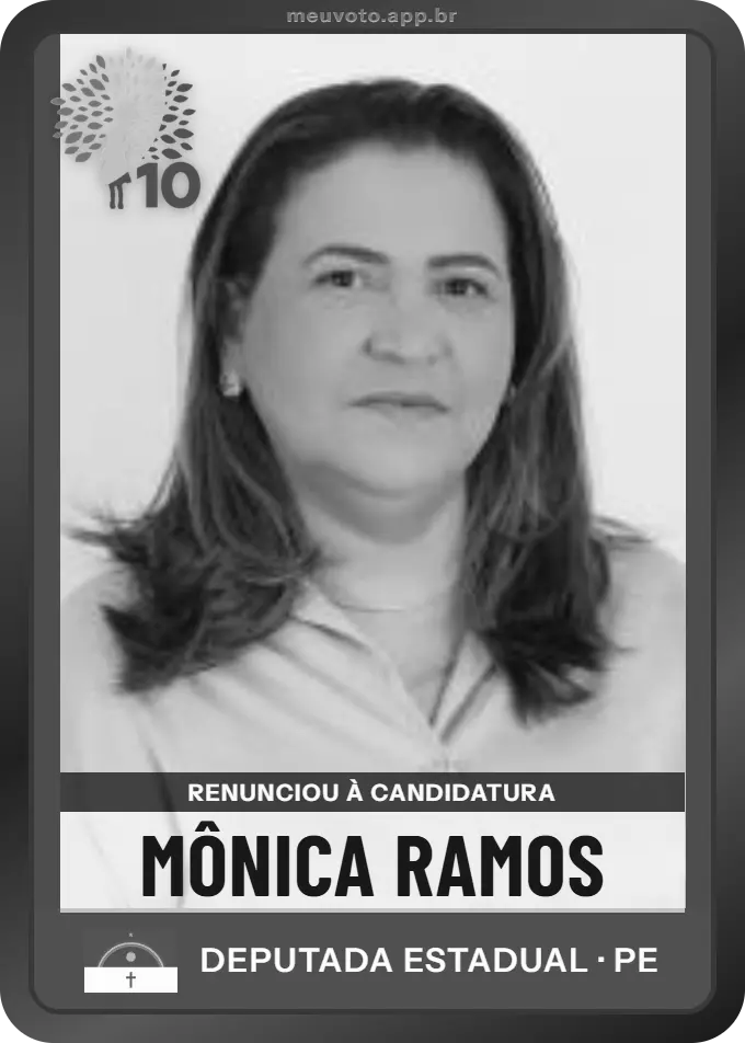 Carta de Mônica Ramos, Republicanos. Renunciou à candidatura e não vai à urna.