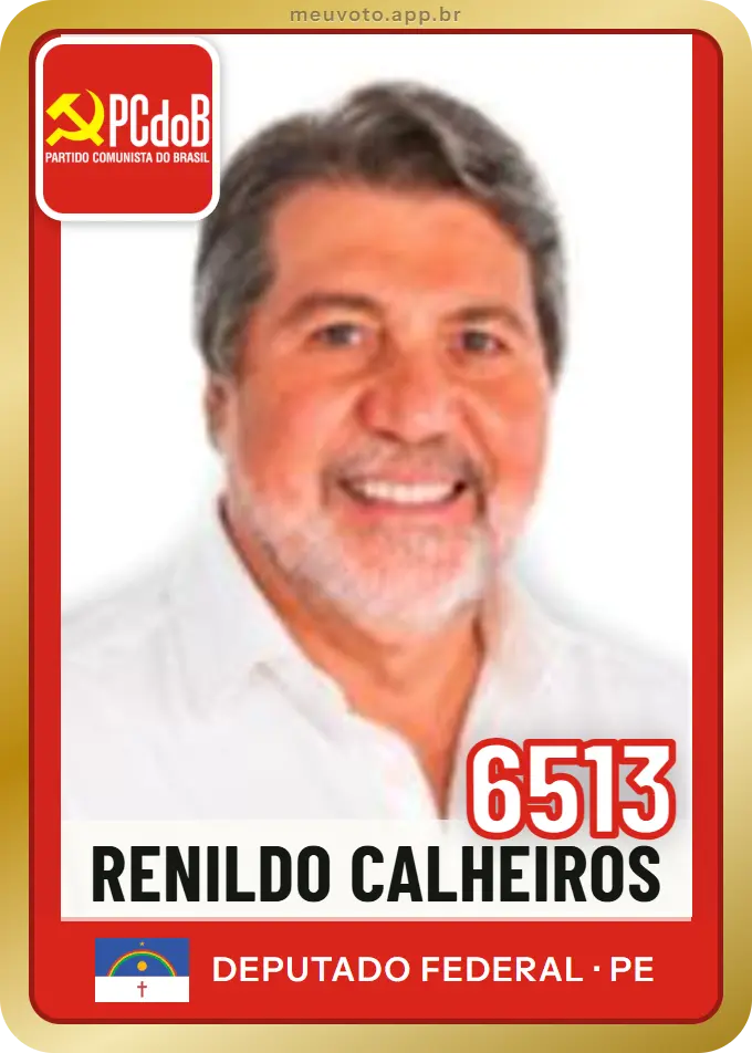 Carta de Renildo Calheiros, número 6513, PCdoB