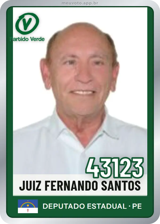 Carta de Juiz Fernando Santos, número 43123, PV