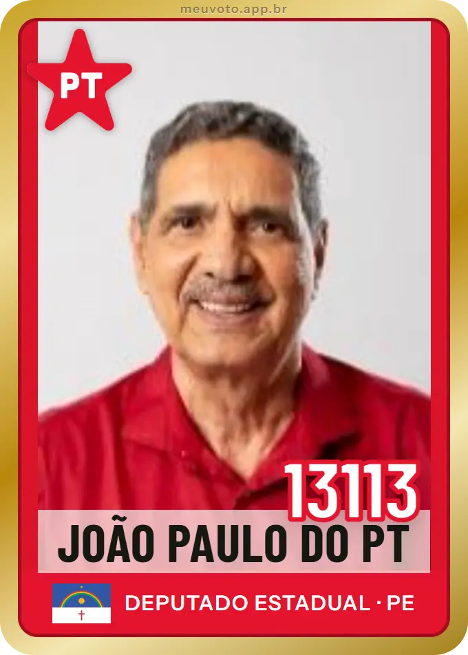 Carta de João Paulo do Pt, número 13113, PT