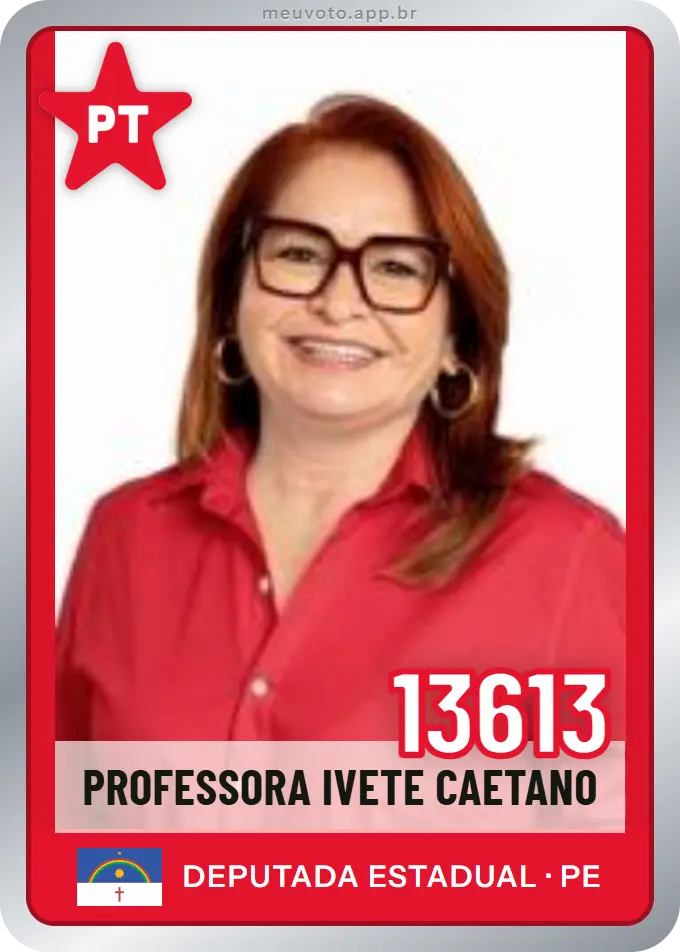 Carta de Professora Ivete Caetano, número 13613, PT