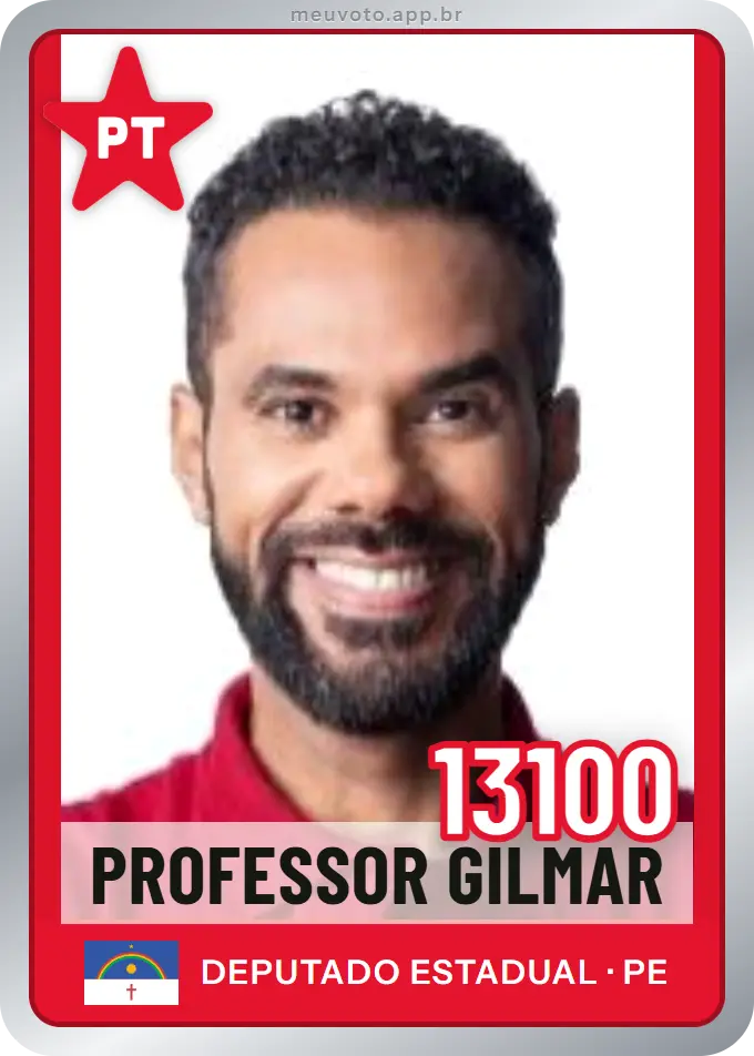 Carta de Professor Gilmar, número 13100, PT