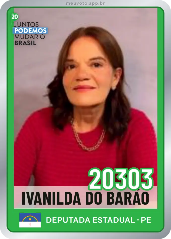 Carta de Ivanilda do Barão, número 20303, Podemos