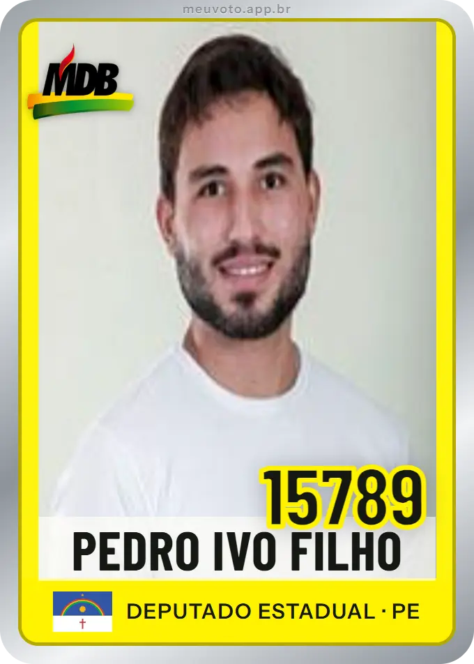 Carta de Pedro Ivo Filho, número 15789, MDB