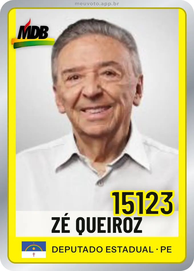 Carta de Zé Queiroz, número 15123, MDB
