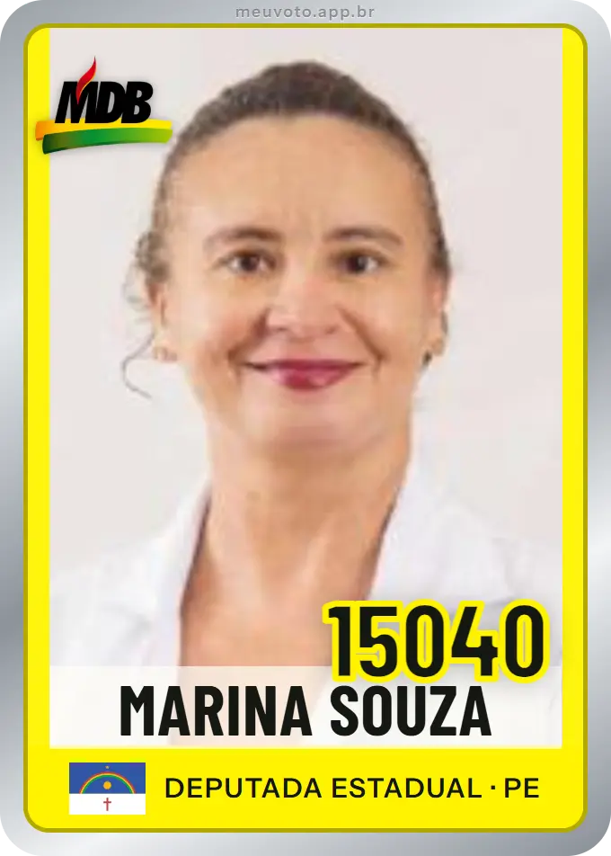 Carta de Marina Souza, número 15040, MDB