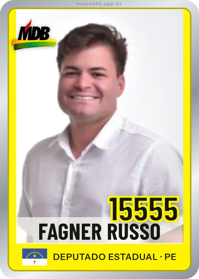 Carta de Fagner Russo, número 15555, MDB