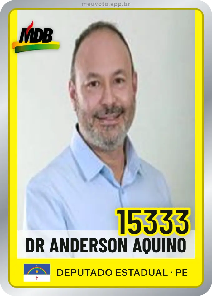 Carta de Dr Anderson Aquino, número 15333, MDB