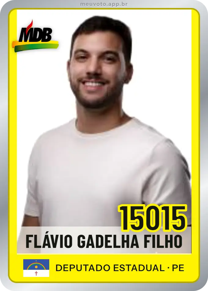 Carta de Flávio Gadelha Filho, número 15015, MDB