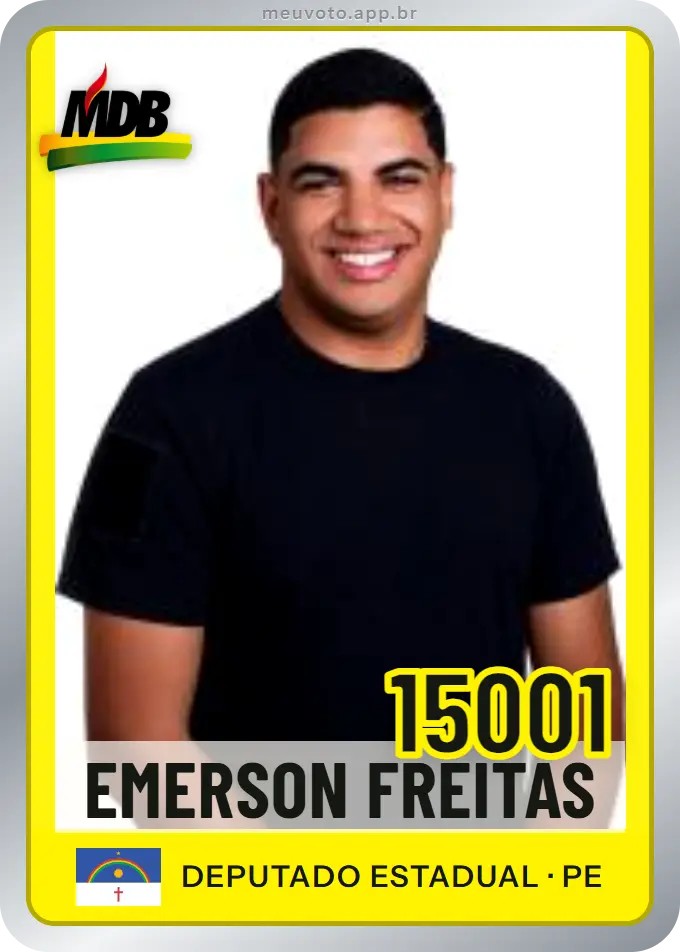 Carta de Emerson Freitas, número 15001, MDB