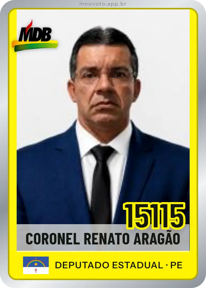 Carta de Coronel Renato Aragão, número 15115, MDB