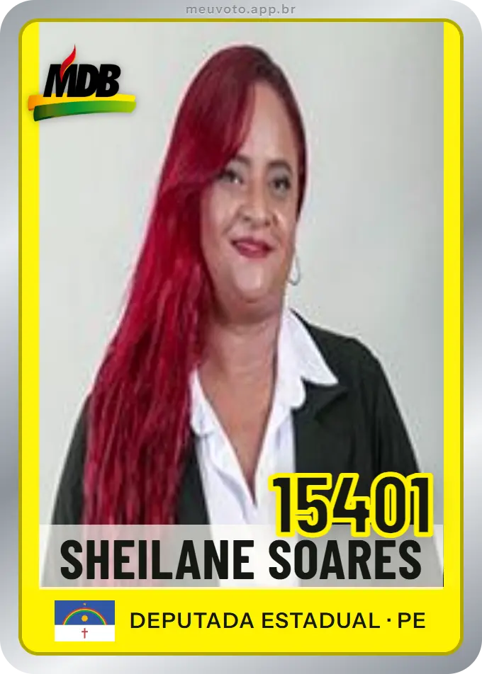 Carta de Sheilane Soares, número 15401, MDB