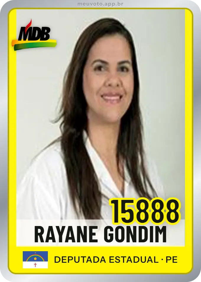 Carta de Rayane Gondim, número 15888, MDB