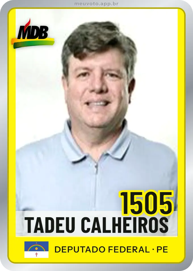 Carta de Tadeu Calheiros, número 1505, MDB