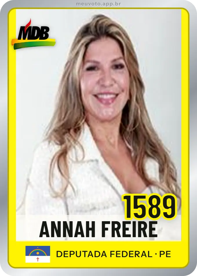 Carta de Annah Freire, número 1589, MDB