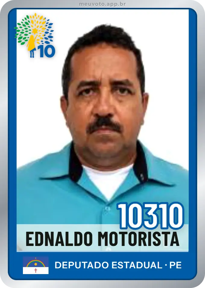 Carta de Ednaldo Motorista, número 10310, Republicanos