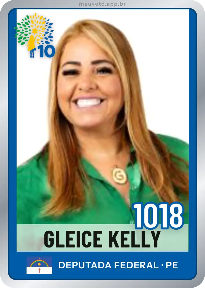 Carta de Gleice Kelly, número 1018, Republicanos
