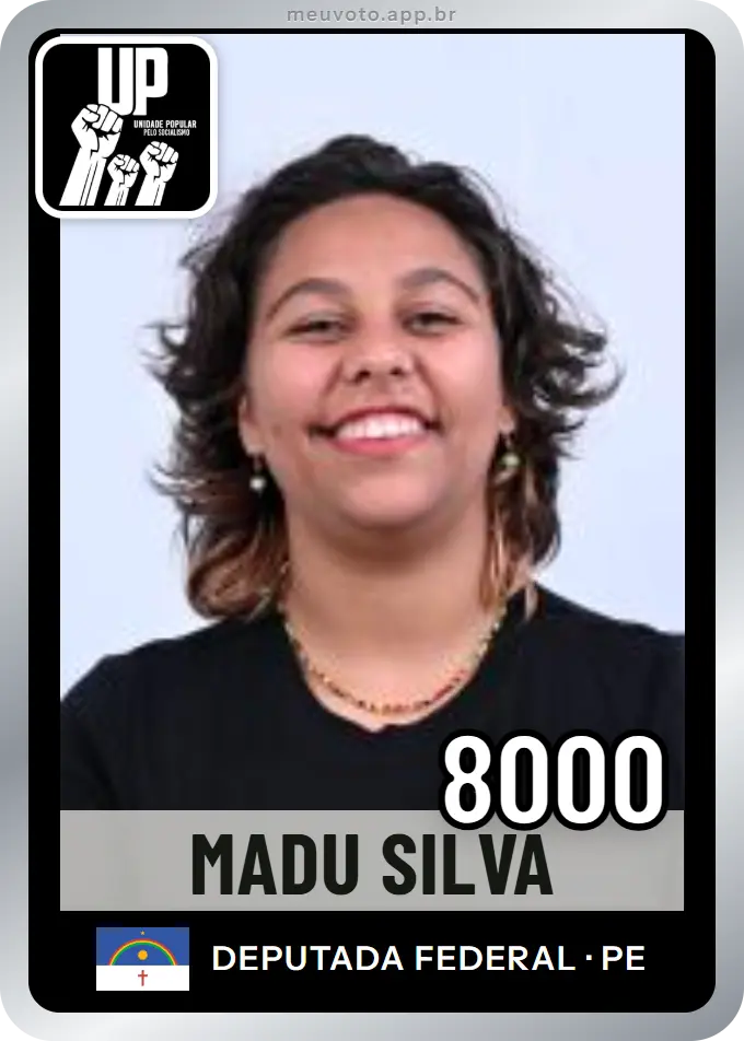 Carta de Madu Silva, número 8000, UP